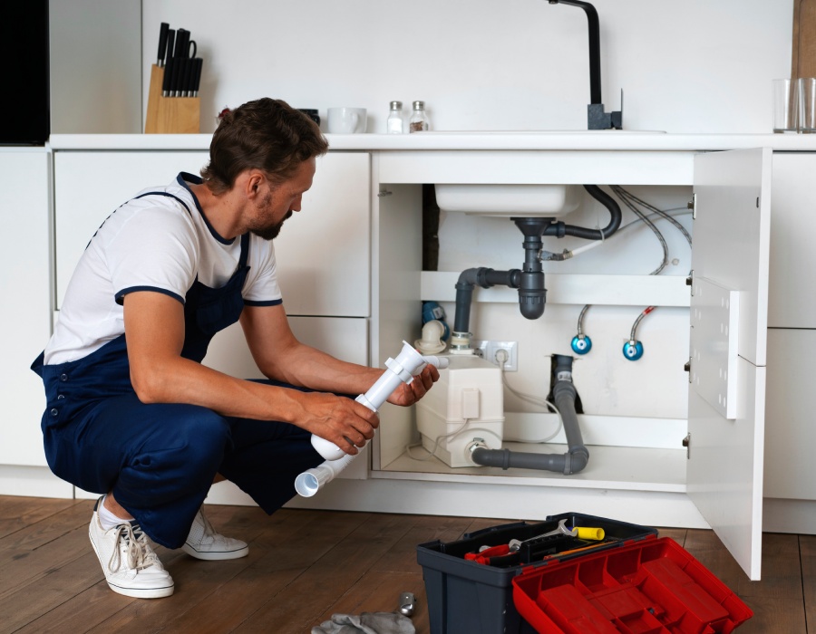 Dépannage plomberie sous évier en cuisine